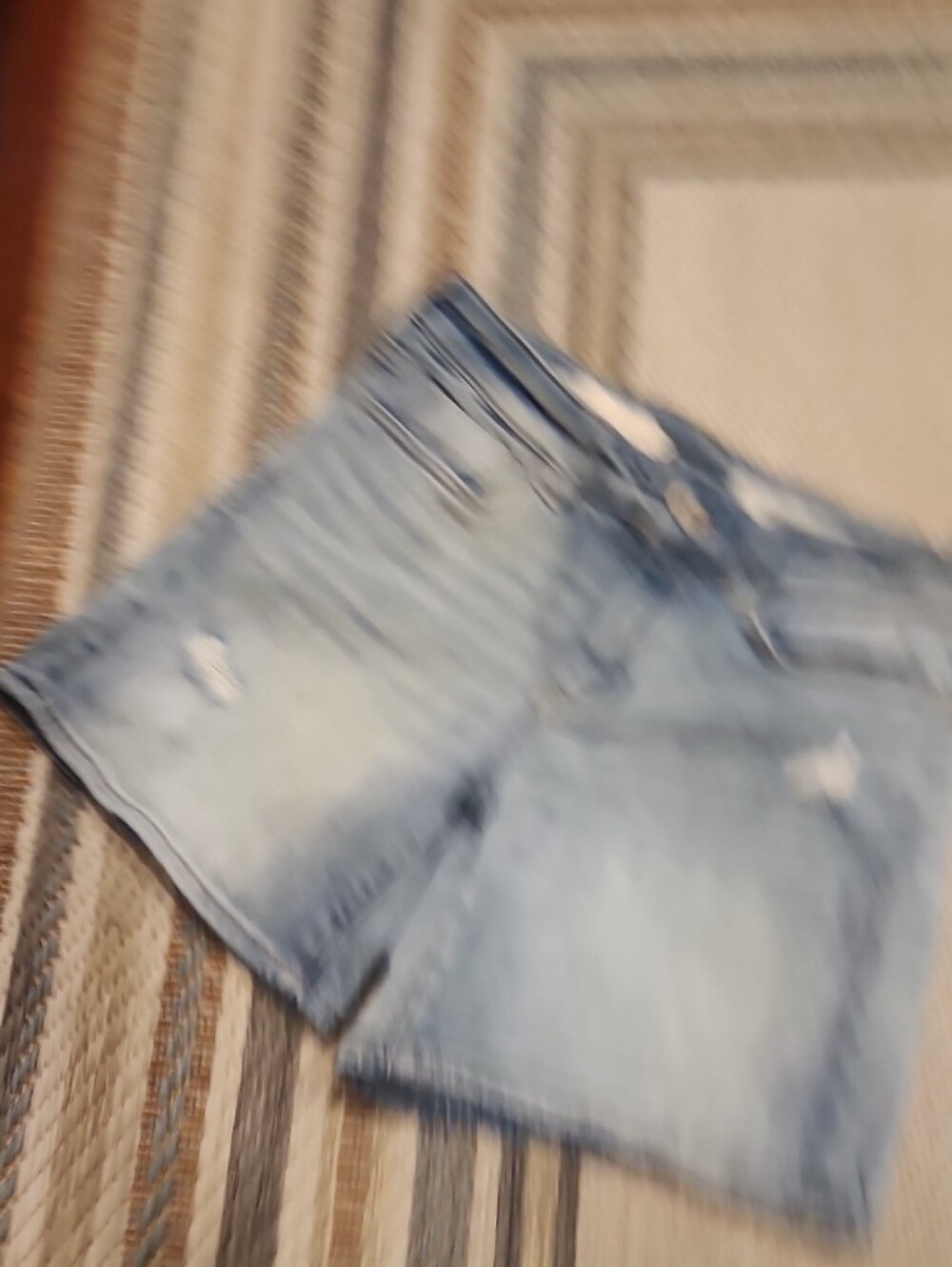 Anthropologie Light Blue Distressed Denim Shorts - Picture 10 of 10